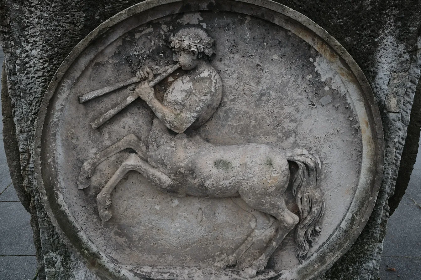 Detail of a centaur relief decoration